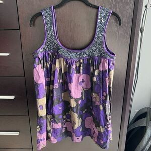 French Connection flowy sequins sleeveless blouse